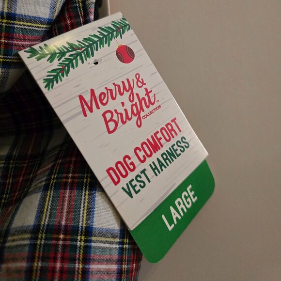 New Merry and Bright Dog Comfort Vests Harness Size Large - Picture 2 of 4